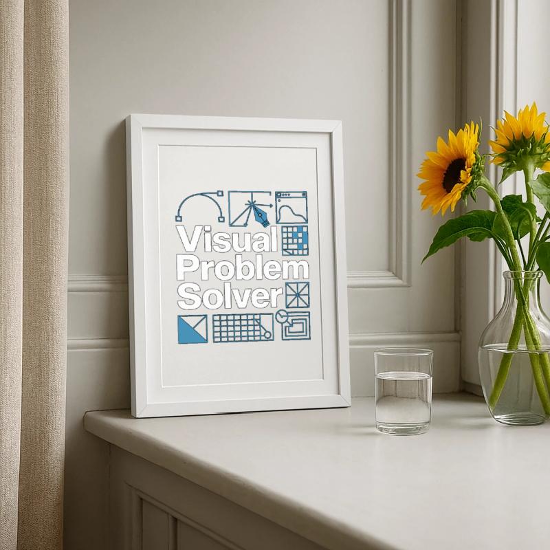Graphic Designer Visual Problem Creative Designer Framed poster (27 × 37 cm)
