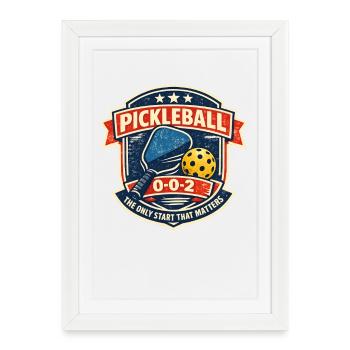 Insigne Pickleball Vintage Start - Affiche encadrée (27 × 37 cm) - blanc - Devant