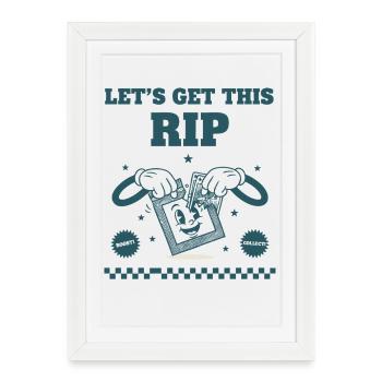 Lets Get This Rip Trading Card Booster Pack - Framed poster (27 × 37 cm) - white - Front