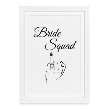 Équipe de la Mariée Audacieuse - Affiche encadrée (27 × 37 cm) - blanc - Devant