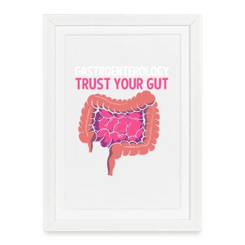 Gastro-entérologie - Affiche encadrée (27 × 37 cm) - blanc - Devant