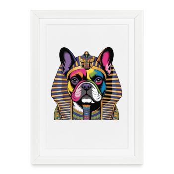 Pharaoh Dog Rainbow Portrait - Framed poster (27 × 37 cm) - white - Front