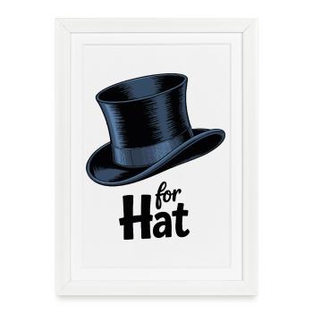 Top Hat Magic Graphic - Framed poster (27 × 37 cm) - white - Front
