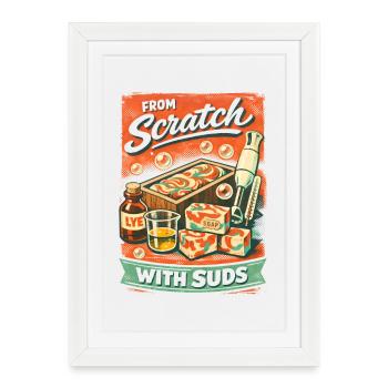 From the ground up | Soap Boiling DIY - Framed poster (27 × 37 cm) - white - Front