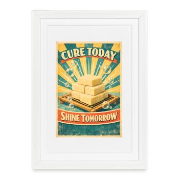 Ripening Today | Make your own soap - Framed poster (27 × 37 cm) - white - Front