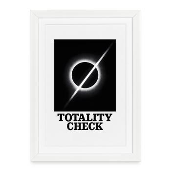 Totality checked | Eclipse - Framed poster (27 × 37 cm) - white - Front