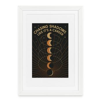Shadow Hunt | Solar eclipse - Framed poster (27 × 37 cm) - white - Front