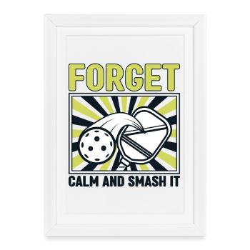 Forget silence – beat it! - Framed poster (27 × 37 cm) - white - Front