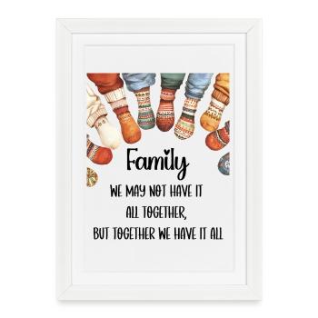 Together Family Quote - Framed poster (27 × 37 cm) - white - Front