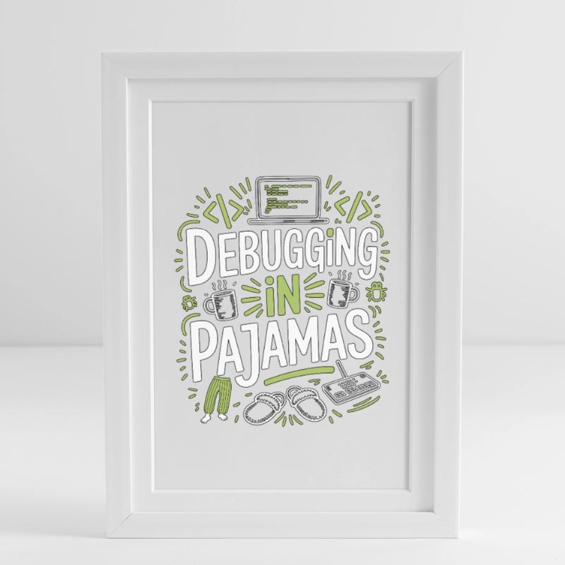Remote Developer Debugging In Software Developer Gerahmtes Poster (27 × 37 cm)