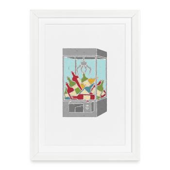 Vending machine style bottle crane - Framed poster (27 × 37 cm) - white - Front