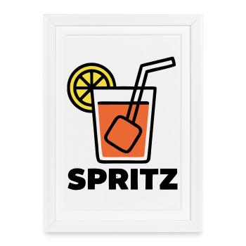Spritz Cocktail Summer Drink Italy Holiday - Framed poster (27 × 37 cm) - white - Front