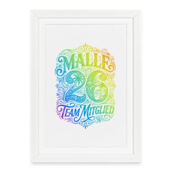 Malle 26 Multicolore - Affiche encadrée (27 × 37 cm) - blanc - Devant