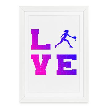 Idée d’athlète de pickleball pour les fans de pickleball - Affiche encadrée (27 × 37 cm) - blanc - Devant
