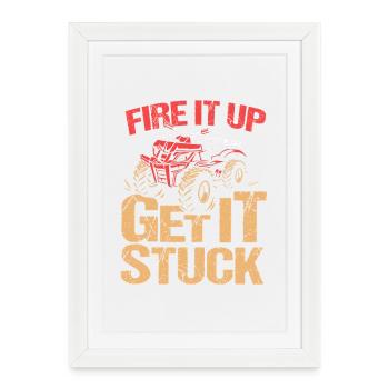 quad - Affiche encadrée (27 × 37 cm) - blanc - Devant