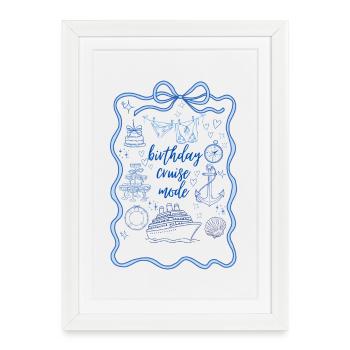 Groupes de voyage en bateau de croisière pour les vacances d’anniversaire - Affiche encadrée (27 × 37 cm) - blanc - Devant