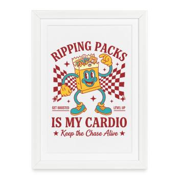 Ripping Packs est mon collectionneur de cartes à collectionner cardio - Affiche encadrée (27 × 37 cm) - blanc - Devant