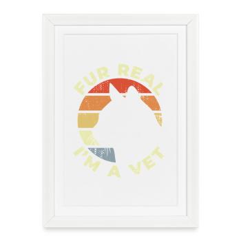 Je suis le vétérinaire - Affiche encadrée (27 × 37 cm) - blanc - Devant
