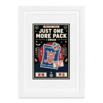 Just One More Pack I Swear Trading Card Booster - Framed poster (27 × 37 cm) - white - Front