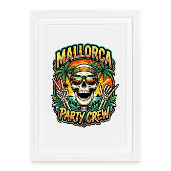 Équipe de Majorque Équipe Squelette - Affiche encadrée (27 × 37 cm) - blanc - Devant