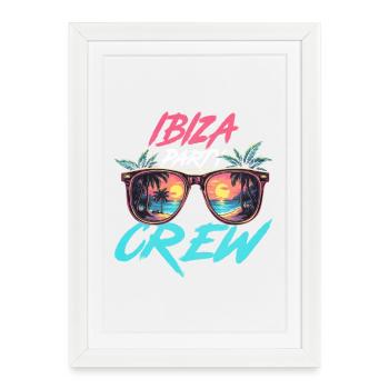 Ibiza Party Crew - Framed poster (27 × 37 cm) - white - Front