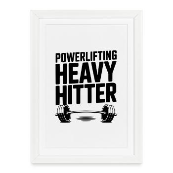 Powerlifting Heavy Hitter - Framed poster (27 × 37 cm) - white - Front