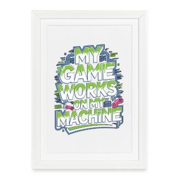 Développeur de jeux : Mon jeu travaille sur Game Programmer - Affiche encadrée (27 × 37 cm) - blanc - Devant
