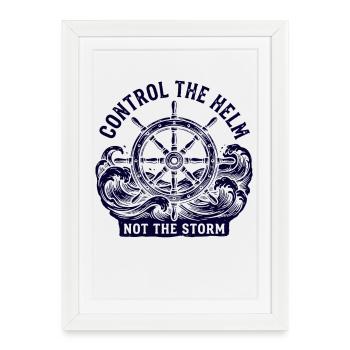 Control The Helm - Framed poster (27 × 37 cm) - white - Front