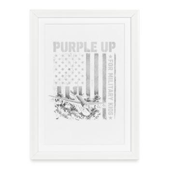 Violet pour les enfants militaires Bomber Gamin militaire - Affiche encadrée (27 × 37 cm) - blanc - Devant