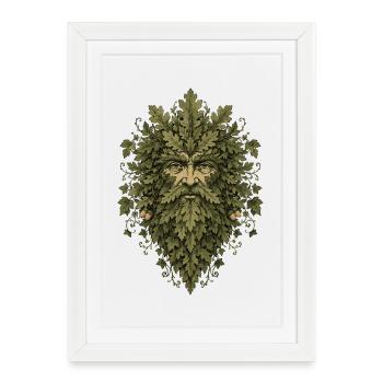 Leshy Green Man - Framed poster (27 × 37 cm) - white - Front