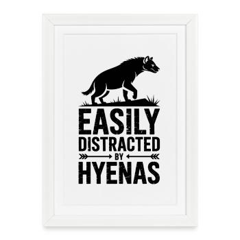 Paroles de la hyène Cadeau drôle de hyène - Affiche encadrée (27 × 37 cm) - blanc - Devant