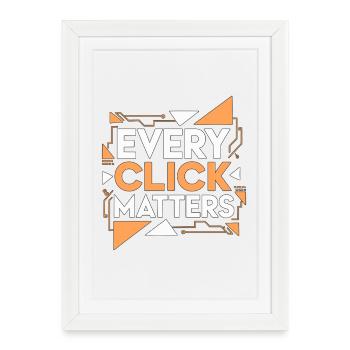 Designer UX/UI : Chaque clic compte : Designer web - Affiche encadrée (27 × 37 cm) - blanc - Devant