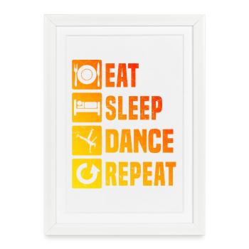 Gift idea for the breakdancer with break dance - Framed poster (27 × 37 cm) - white - Front