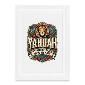 YAHUAH : Ma bannière - Affiche encadrée (27 × 37 cm) - blanc - Devant