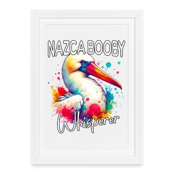 Nazca Booby Whisperer - Framed poster (27 × 37 cm) - white - Front