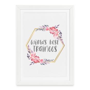 World's Best Trainees – Trainee Gift Thank You - Framed poster (27 × 37 cm) - white - Front