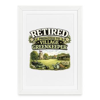 Retirement Village Gardener Humor Retirement Hobby - Framed poster (27 × 37 cm) - white - Front
