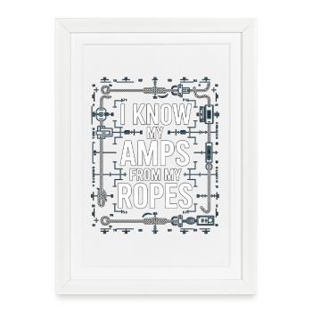 Marine Electrician I Know My Amps Ship Electrician - Framed poster (27 × 37 cm) - white - Front