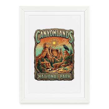 Canyonlands National Park Poster - Framed poster (27 × 37 cm) - white - Front