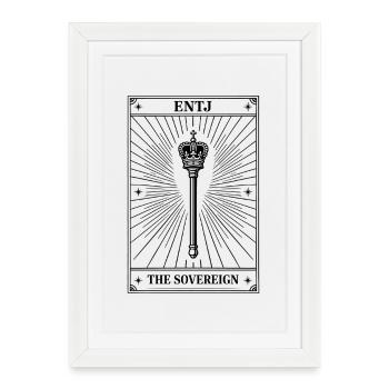 ENTJ | Personnalité des cartes de tarot - Affiche encadrée (27 × 37 cm) - blanc - Devant