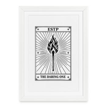ESTP | Personnalité des cartes de tarot - Affiche encadrée (27 × 37 cm) - blanc - Devant