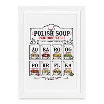 Polish Soup Periodic Table - Framed poster (27 × 37 cm) - white - Front