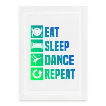 Gift idea for a breakdancer with street dance - Framed poster (27 × 37 cm) - white - Front