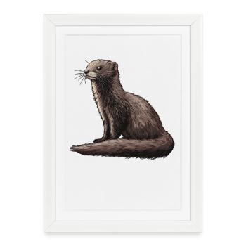 Mink Mink - Affiche encadrée (27 × 37 cm) - blanc - Devant