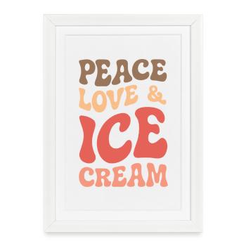 Glace - Affiche encadrée (27 × 37 cm) - blanc - Devant