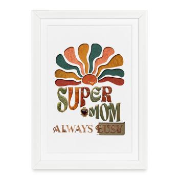 Supermaman aux rayons de soleil - Affiche encadrée (27 × 37 cm) - blanc - Devant