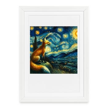 La Nuit étoilée de Swiftfuchs - Affiche encadrée (27 × 37 cm) - blanc - Devant