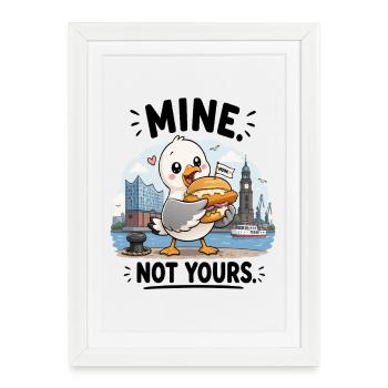 Croaking Seagull Hamburg - Framed poster (27 × 37 cm) - white - Front