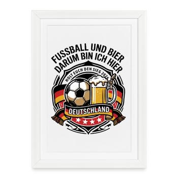 Football and Beer - Germany 2026 - Framed poster (27 × 37 cm) - white - Front
