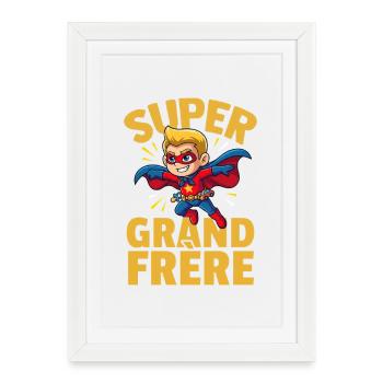 Super Grand Frère Héros Volant - Affiche encadrée (27 × 37 cm) - blanc - Devant
